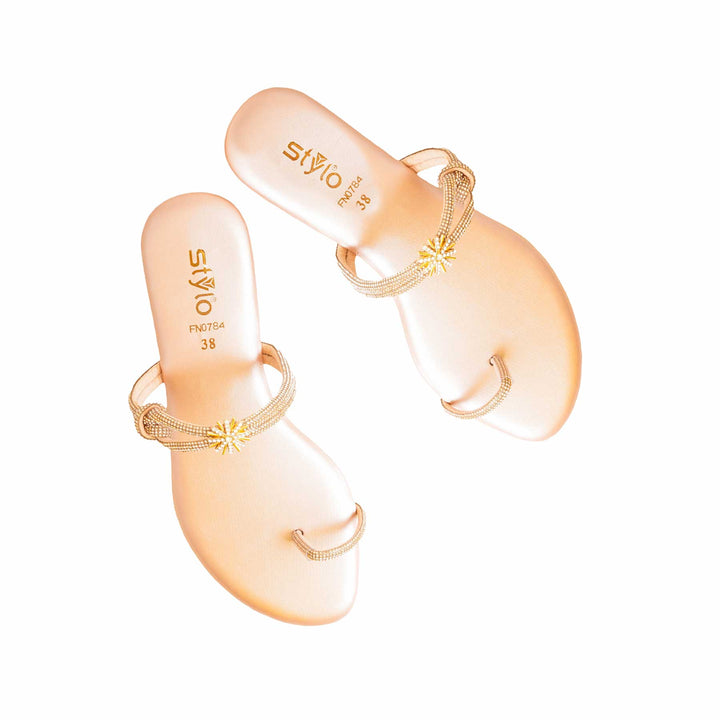 Peach Fancy Chappal FN0784