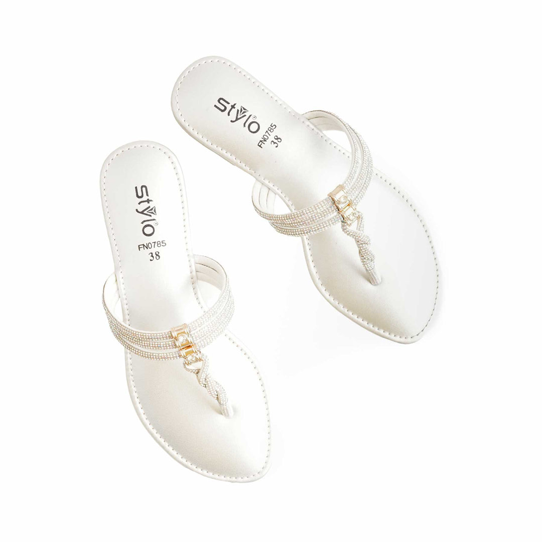 Silver Fancy Chappal FN0785