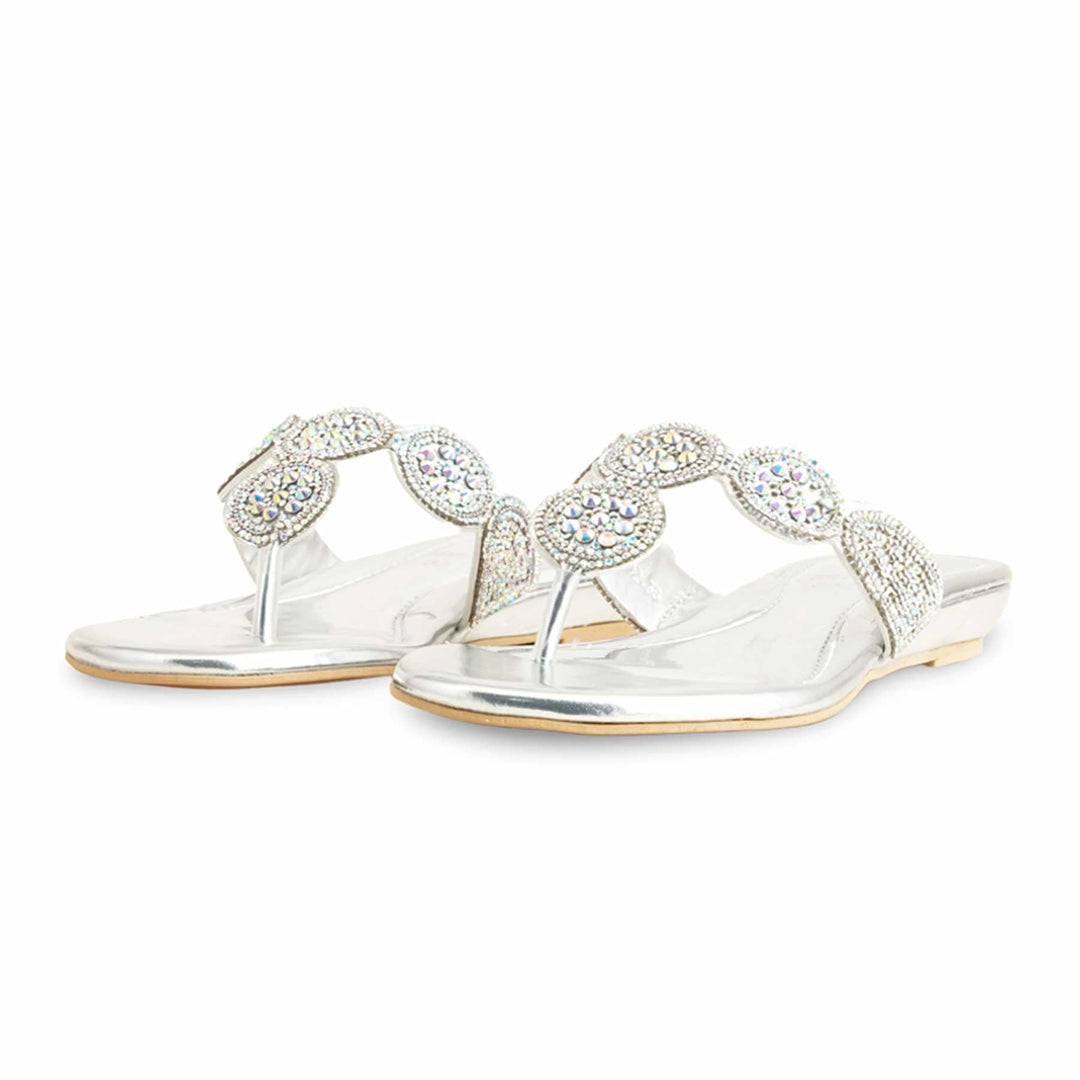 Silver Fancy Chappal FN0792