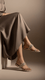 Golden Fancy Chappal For Women FN0793