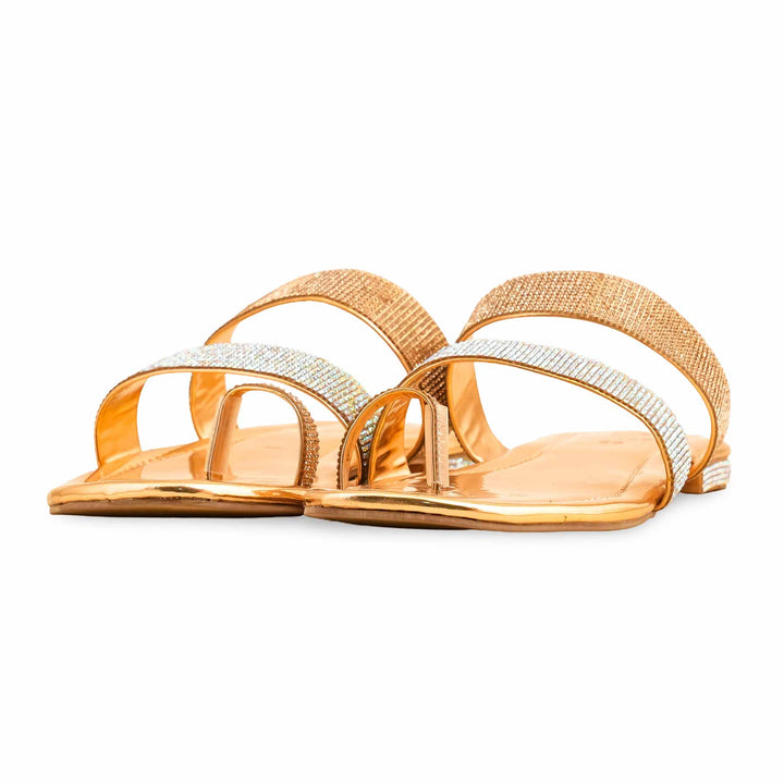 Peach Fancy Chappal For Women FN0798