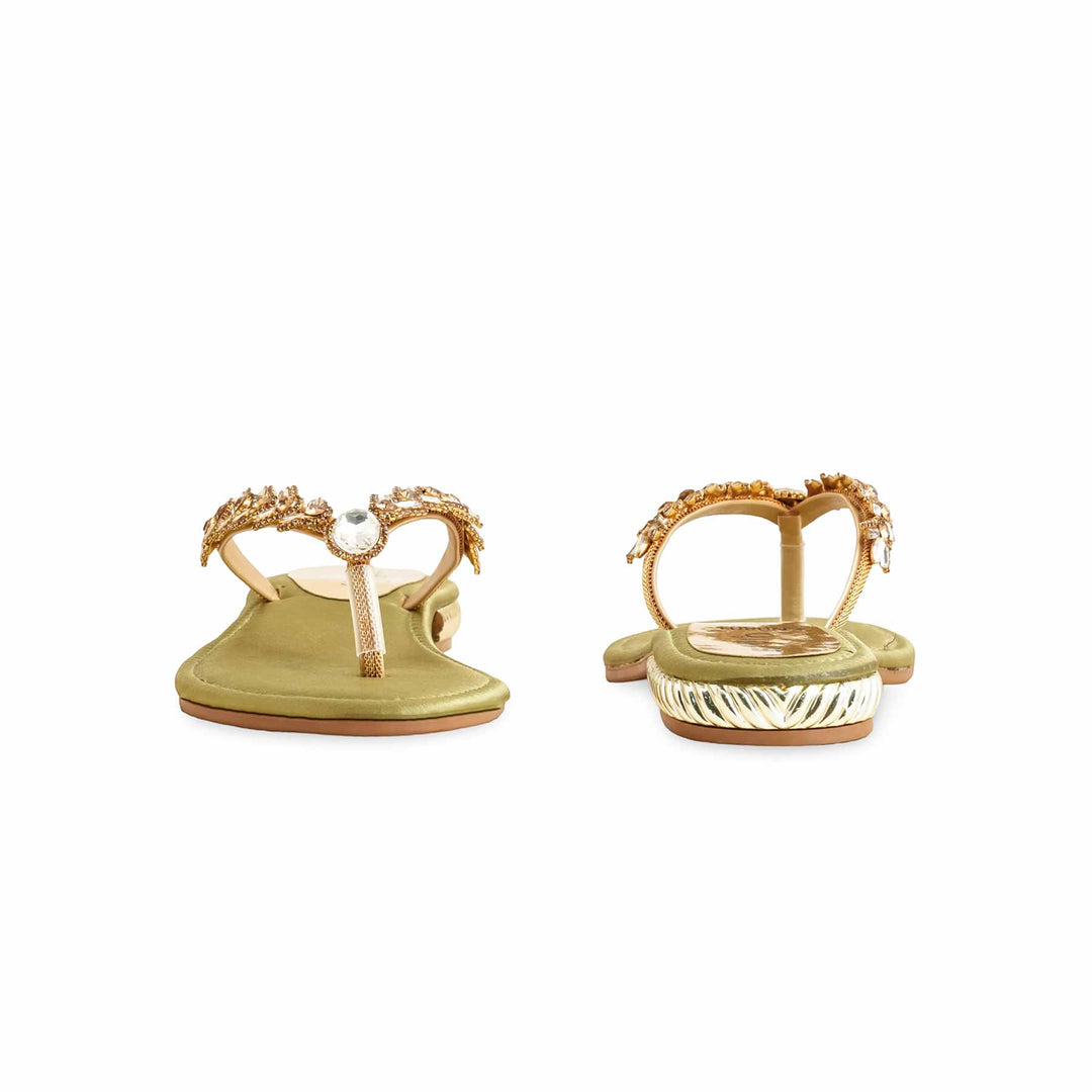 Olive Fancy Chappal For Women FN0801