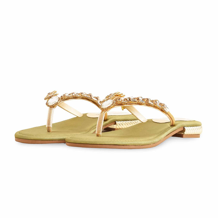 Olive Fancy Chappal For Women FN0801