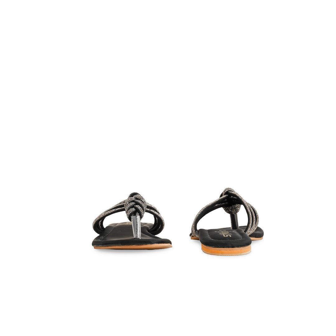 Black Fancy Chappal FN0808
