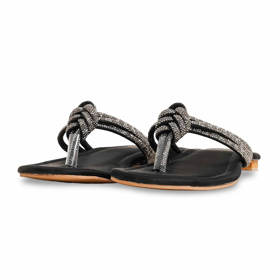 Black Fancy Chappal FN0808