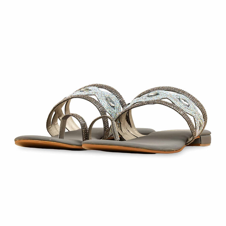 Grey Fancy Women Chappal  FN0810