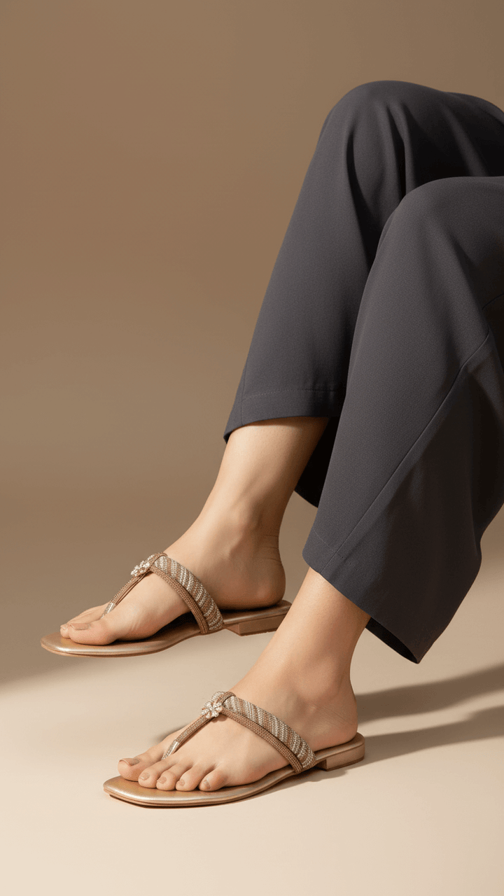 Golden Fancy Chappal FN0811