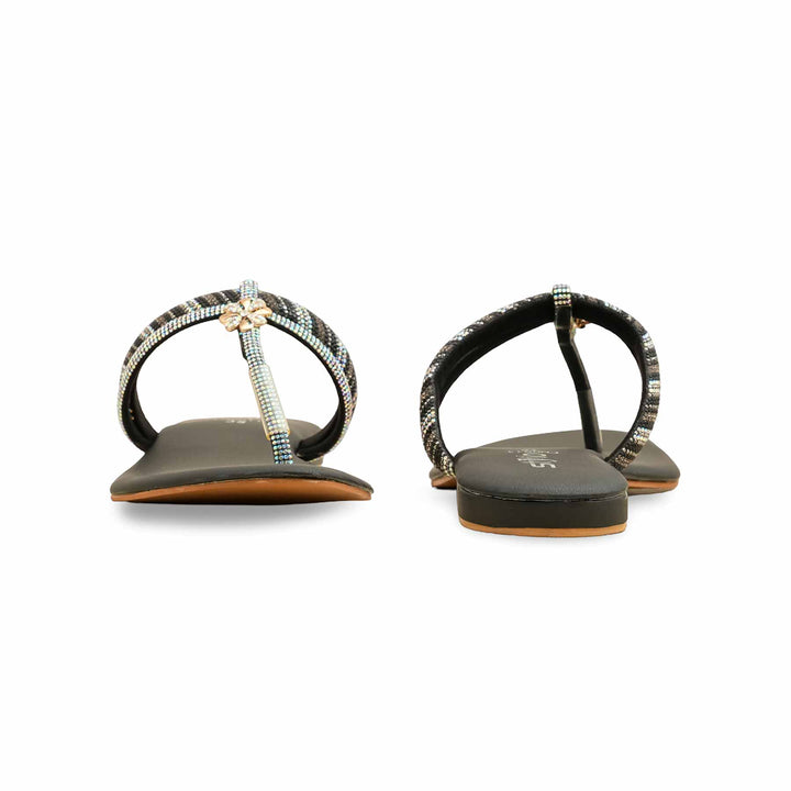 Black Fancy Chappal FN0811