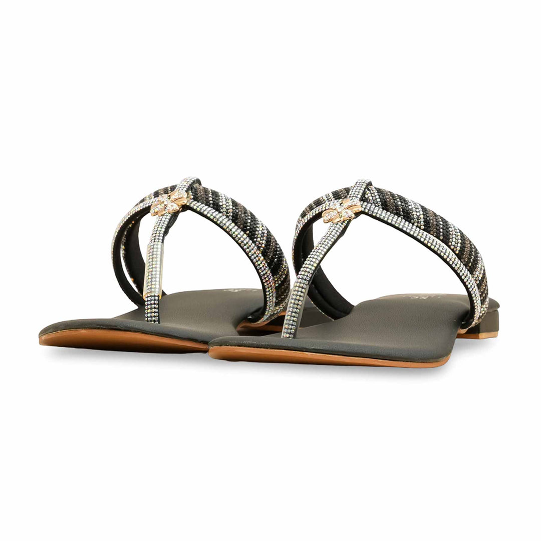 Black Fancy Chappal FN0811