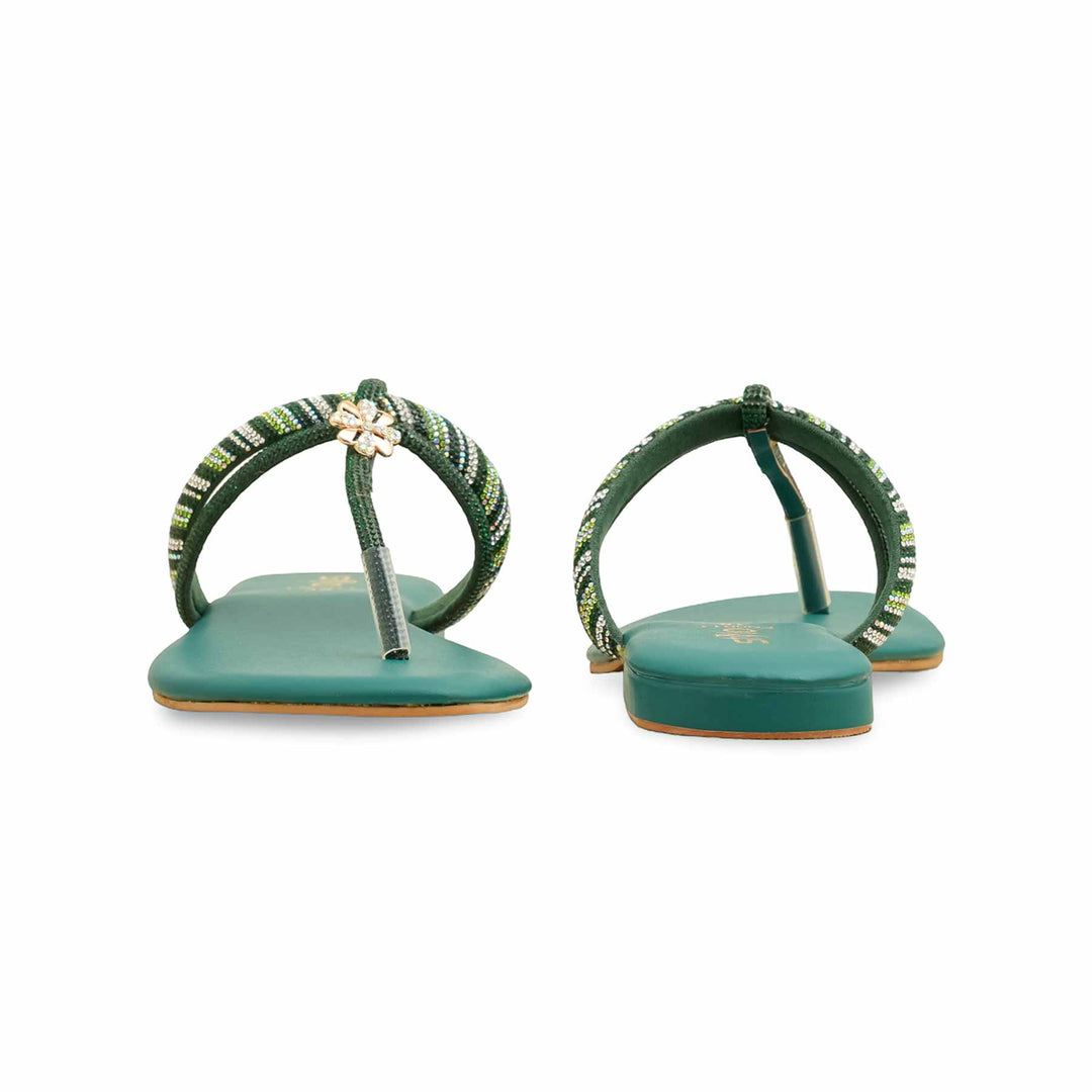 Green Fancy Chappal FN0811