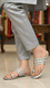 Silver Fancy Chappal For Women FN0816