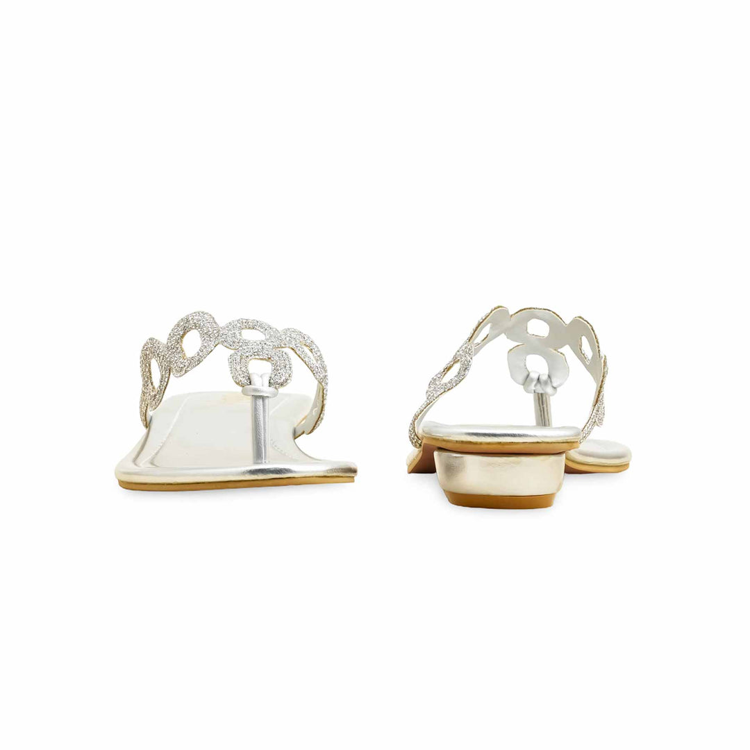 Silver Fancy Chappal FN0818