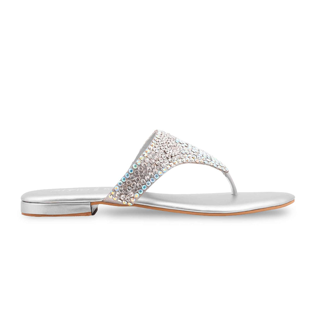 Silver Fancy Women Chappal FN0828