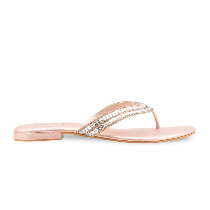 Peach Fancy Chappal For Women FN0829