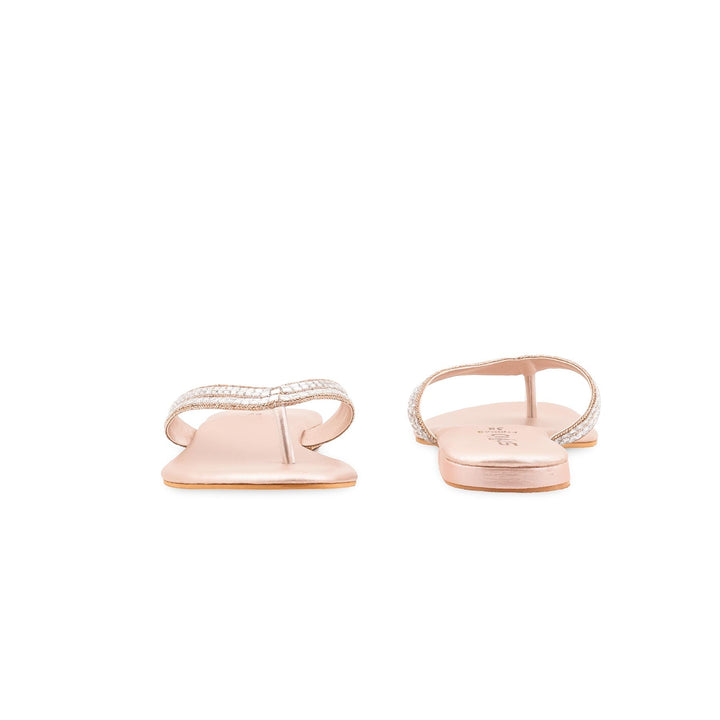 Peach Fancy Chappal For Women FN0829