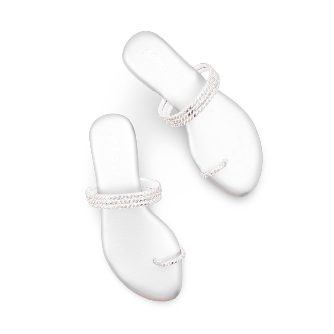 Silver Fancy Women Chappal FN0831