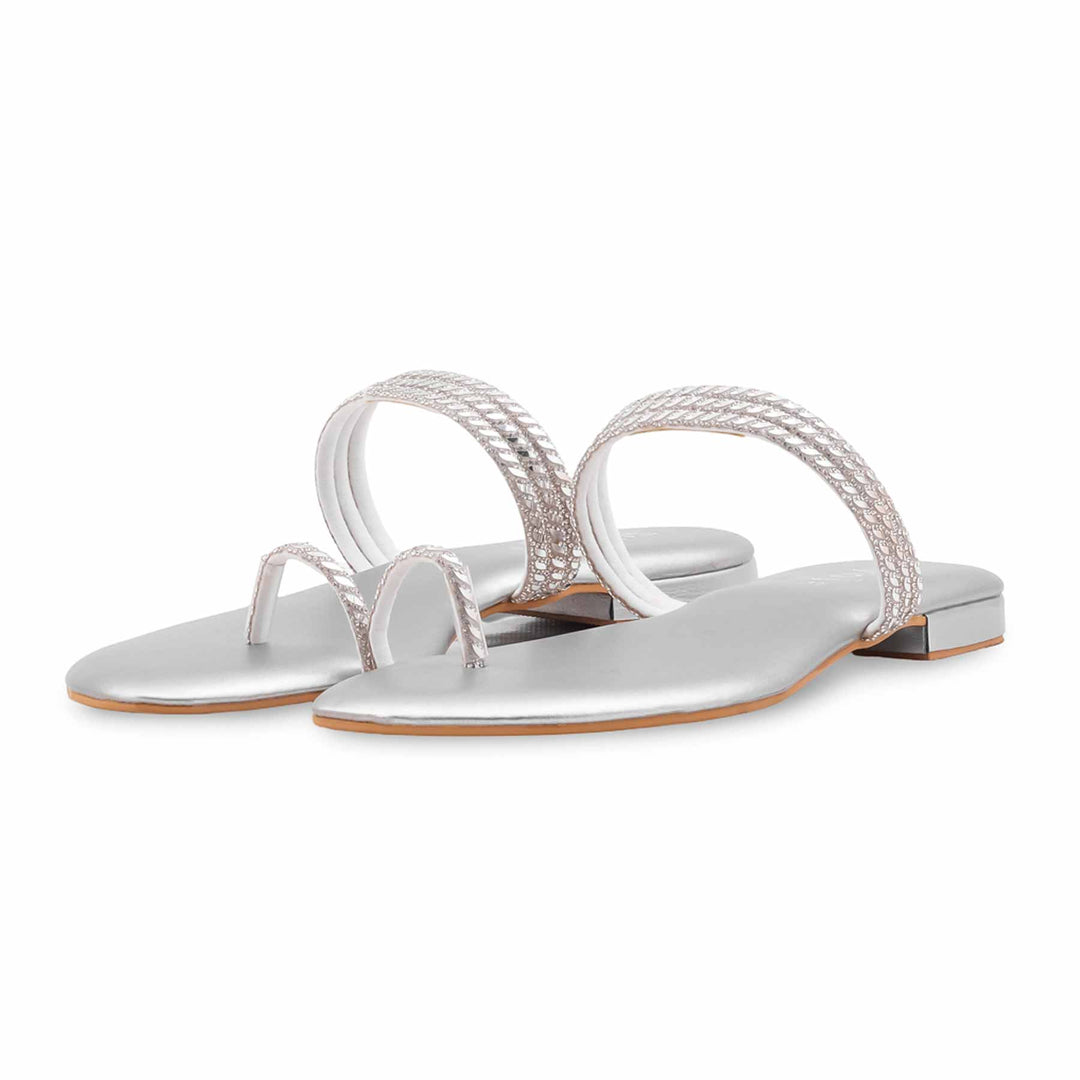 Silver Fancy Women Chappal FN0831