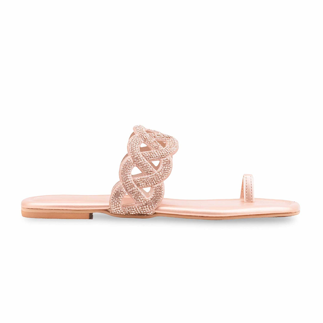 Peach Fancy Chappal For Women FN0835