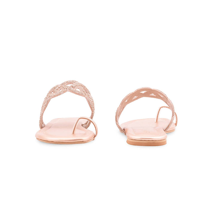 Peach Fancy Chappal For Women FN0835
