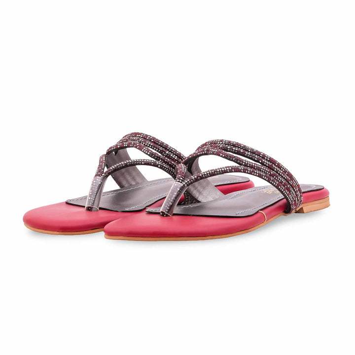 Maroon Fancy Women Chappal FN0853