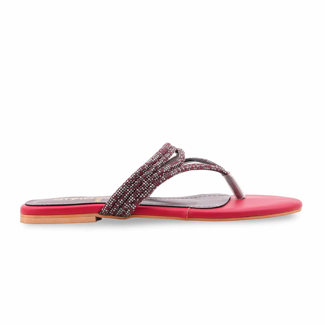 Maroon Fancy Women Chappal FN0853