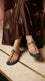 Green Fancy Chappal For Women FN0873