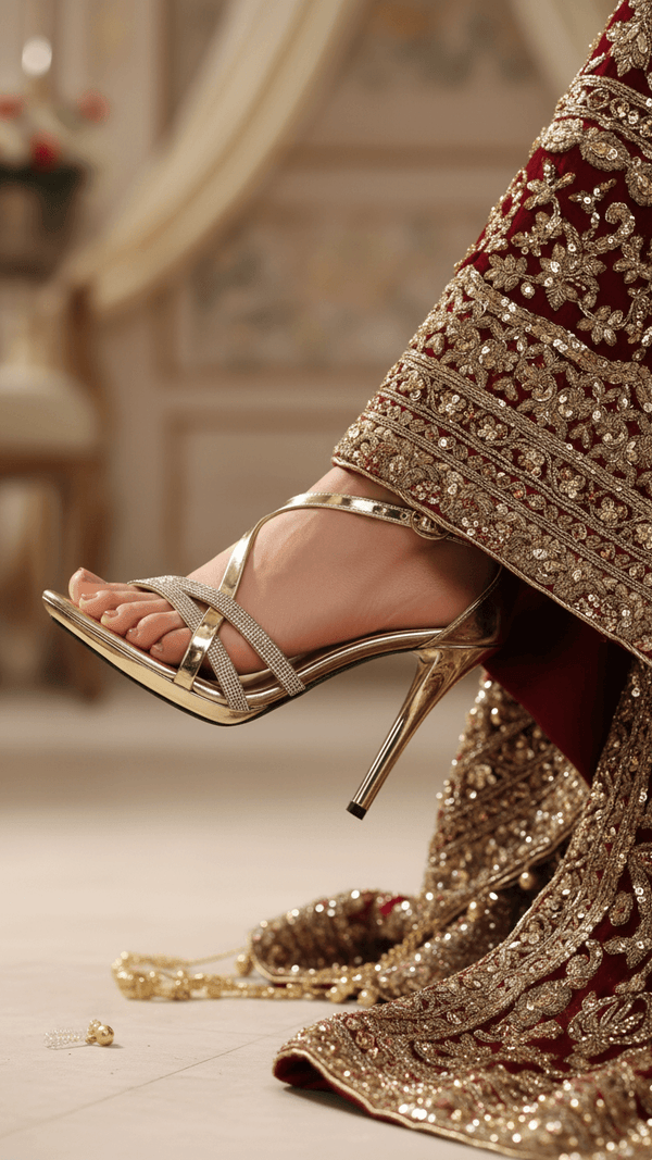 Golden Fancy Bridal Sandal FN5704