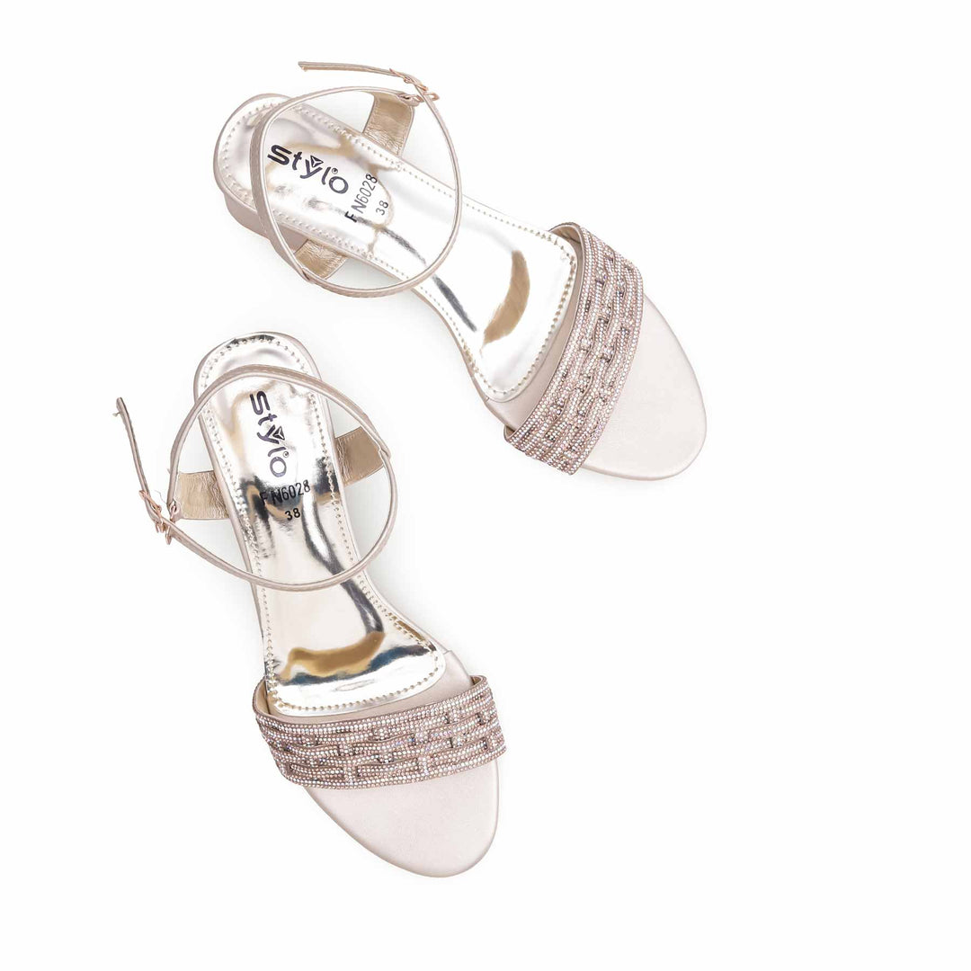 Golden Fancy Sandal for Women FN6028