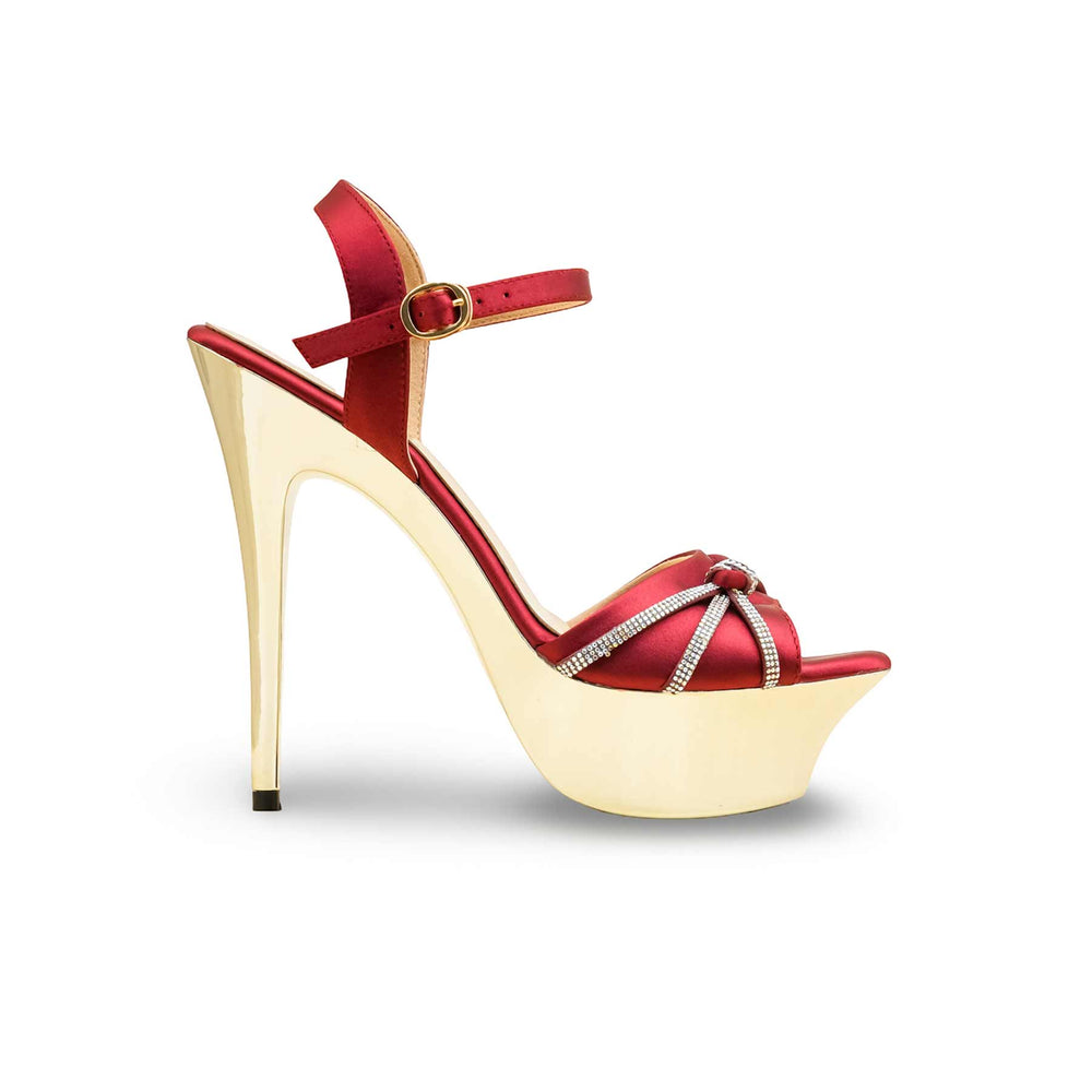 Maroon Fancy Bridal Sandal FN6057
