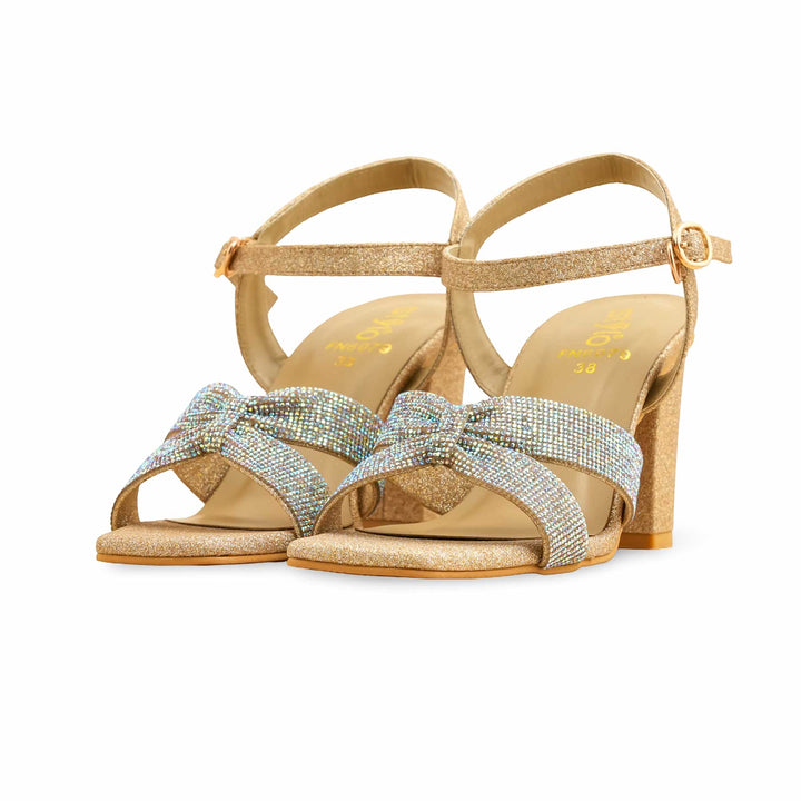Golden Fancy Sandal For Ladies FN6079