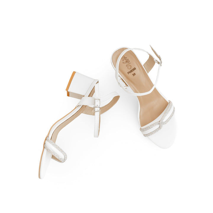 White Fancy Sandal For Ladies FN6099
