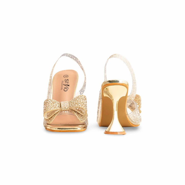 Golden Fancy Bridal Sandal For Women FN6103