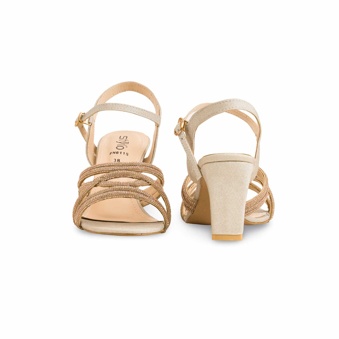 Golden Fancy Sandal For Ladies FN6115