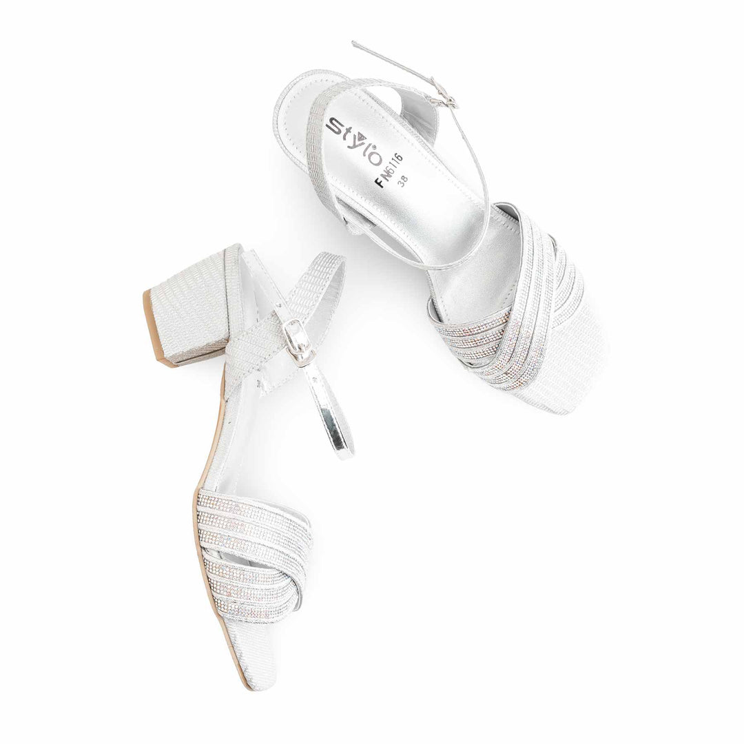 Silver Fancy Sandal FN6116