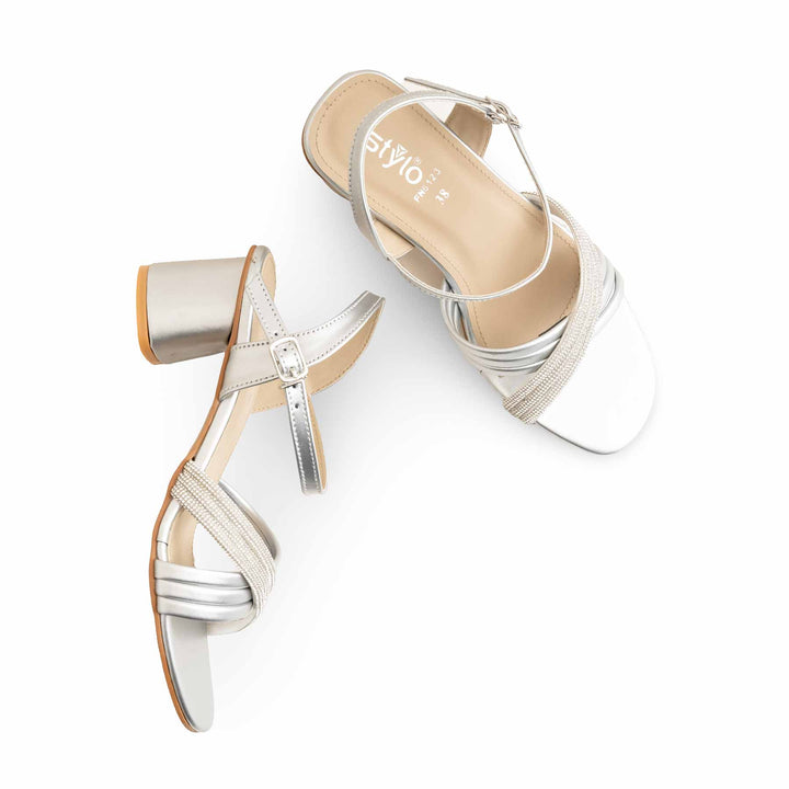 Silver Fancy Sandal FN6123