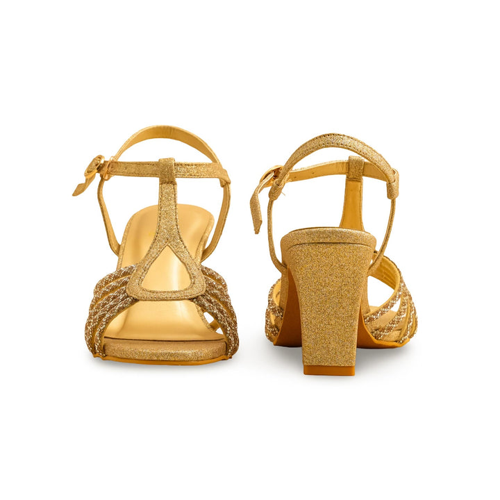 Golden Fancy Sandal For Ladies FN6131