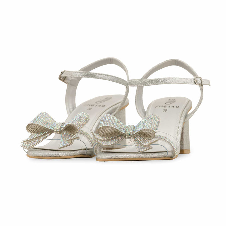 Silver Fancy Sandal For Ladies FN6140
