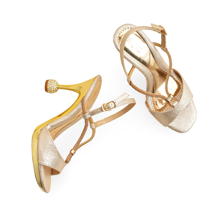 Golden Fancy Bridal Sandal FN6145