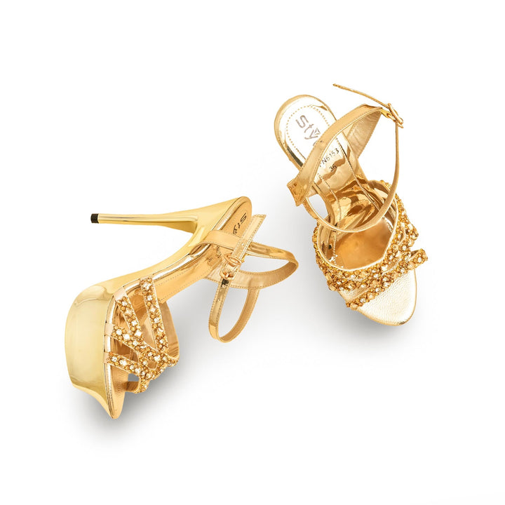 Golden Fancy Bridal Sandal FN6153