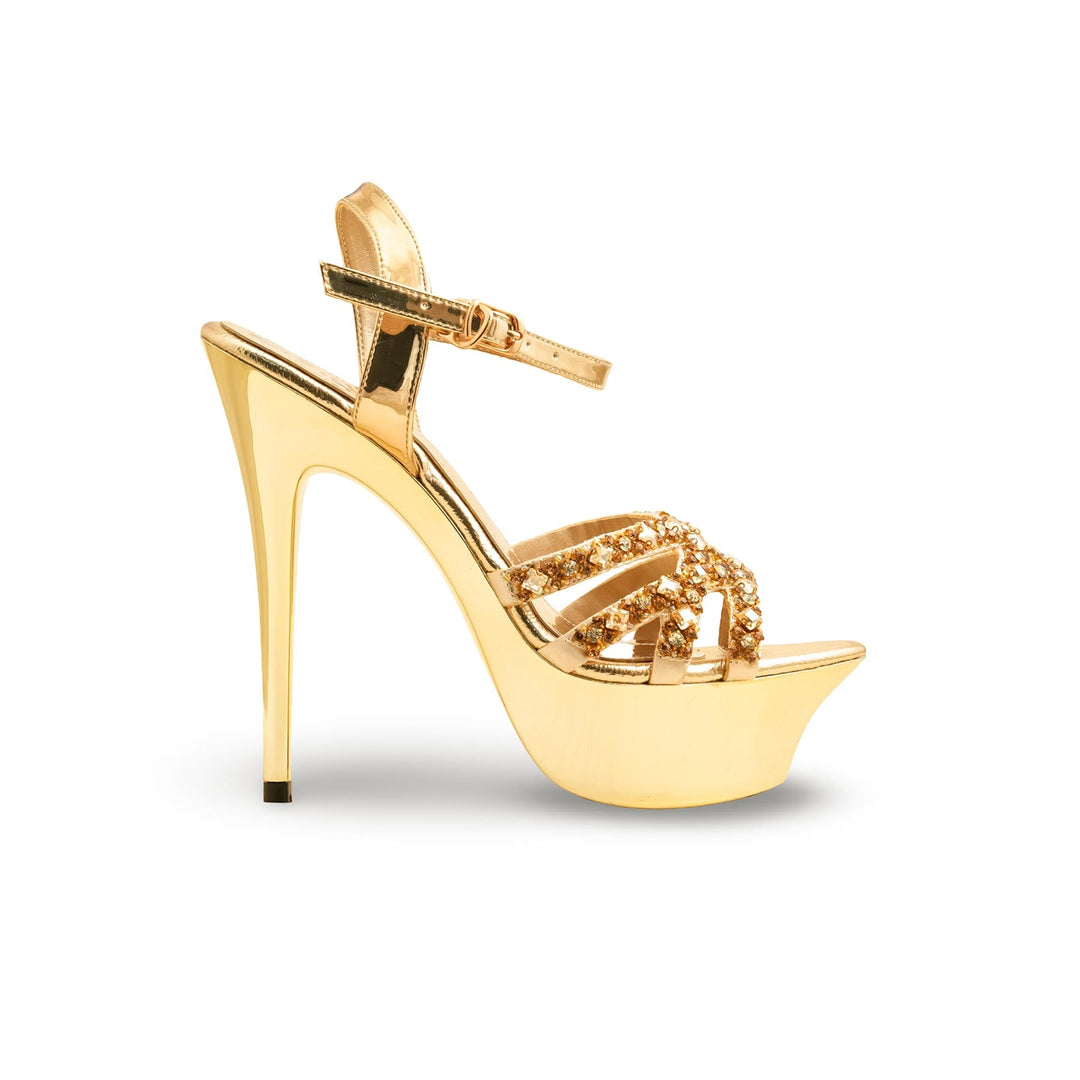 Golden Fancy Bridal Sandal FN6153