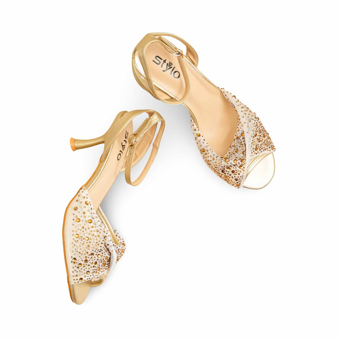 Bronze Fancy Sandal For Women FN6157