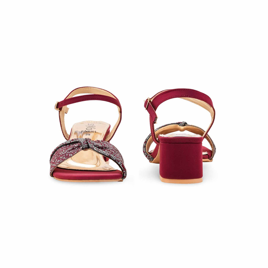 Maroon Fancy Women Sandal FN6161