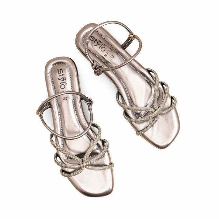 Grey Fancy Sandal FN6163