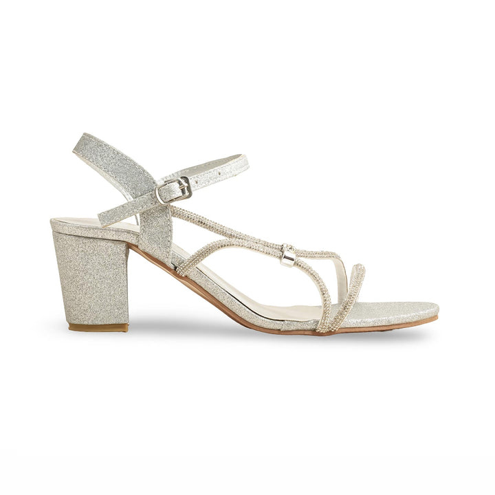 Silver Fancy Sandal FN6164