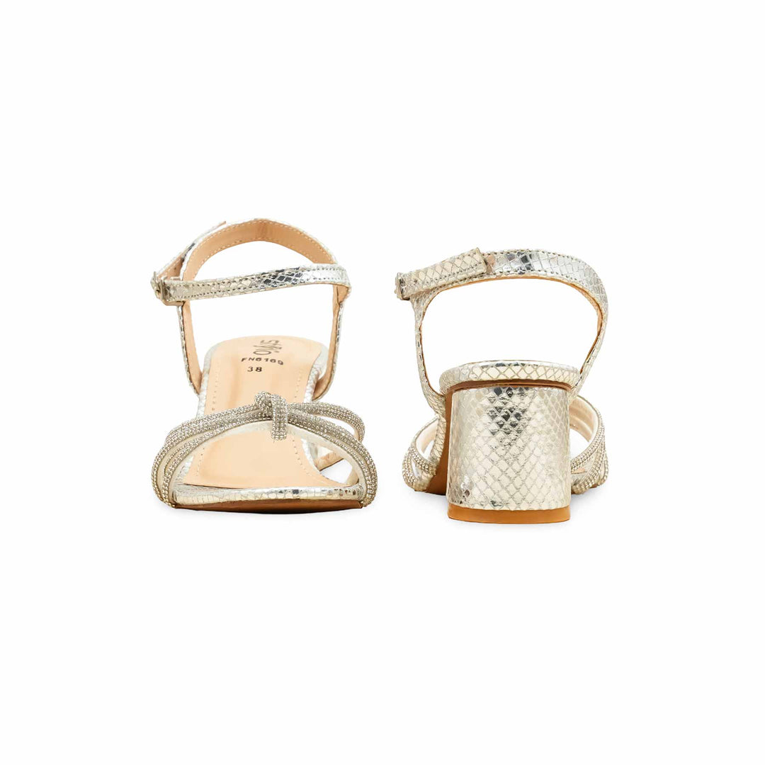 Silver Fancy Sandal For Ladies FN6169
