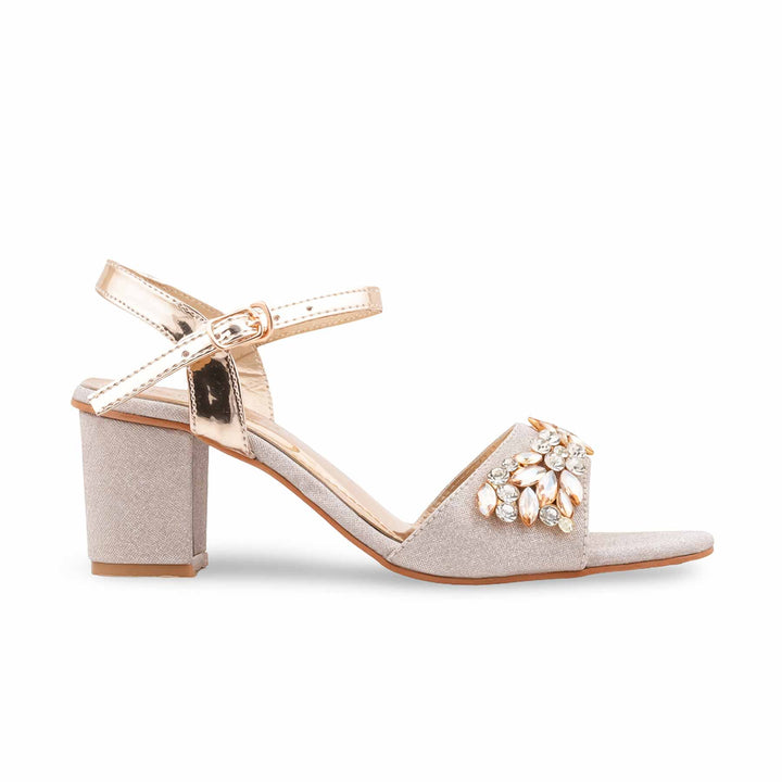 Golden Fancy Sandal For Women FN6181