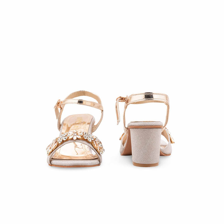 Golden Fancy Sandal For Women FN6181
