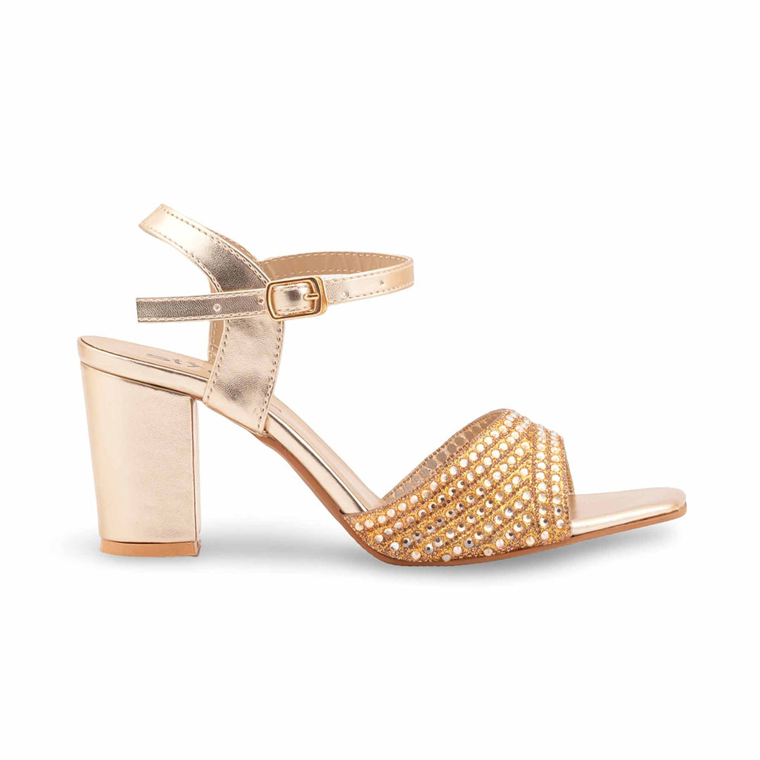 Golden Fancy Sandal For Women FN6203