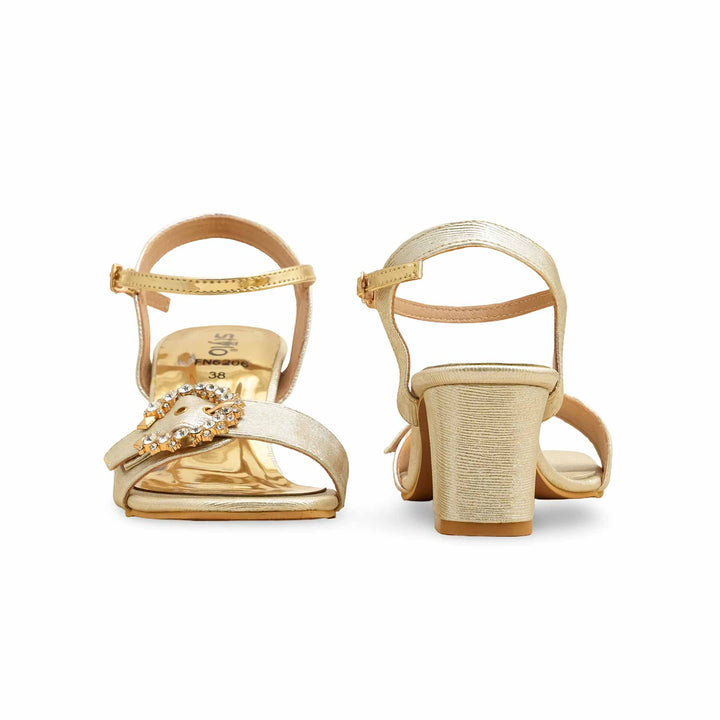 Golden Fancy Sandal For Ladies FN6206