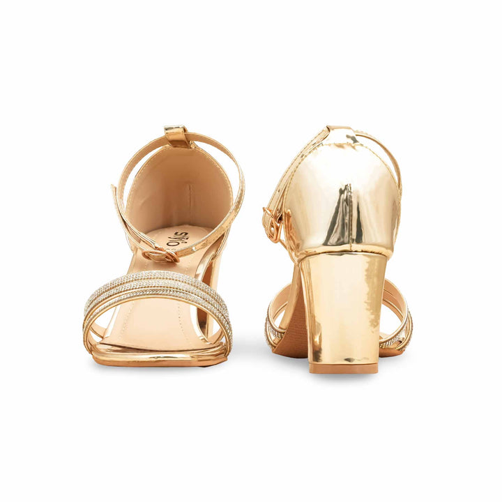 Golden Fancy Sandal For Women FN6209